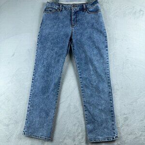 Gloria Vanderbilt Amanda Jeans High Rise Straight Leg Denim Womens Blue Size 10S